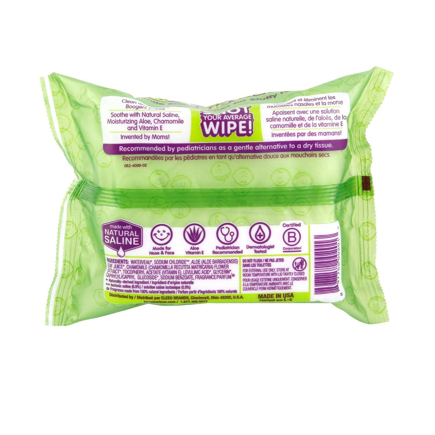 Boogie Wipes Gentle Saline Wipes - Fresh Scent - 30 ct