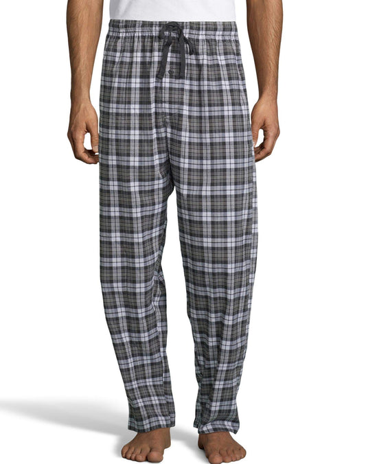 Hanes Men's Woven Sleep Pants with Pockets, X-Large, Black