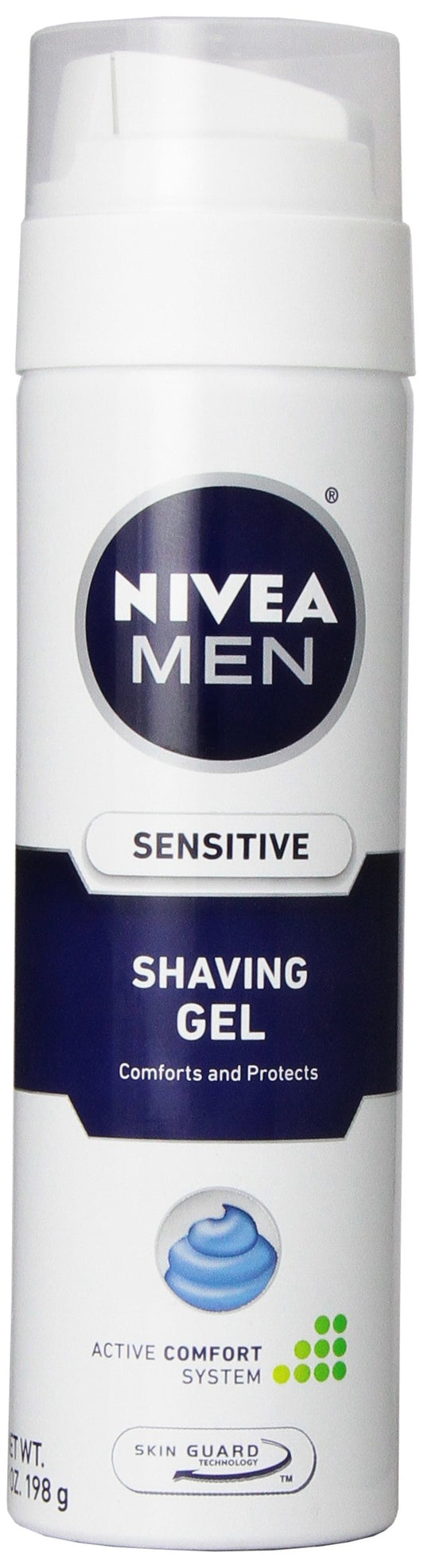 NIVEA MEN Sensitive Shave Gel with Vitamin E, Soothing Chamomile and Witch Hazel Extracts, 7 Oz Can