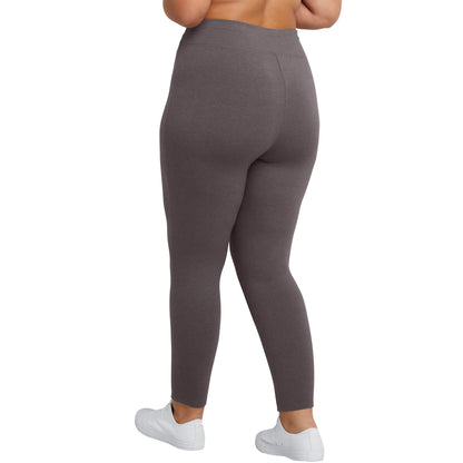 JUST MY SIZE womens Long Legging Pants, Charcoal Heather, 4X US
