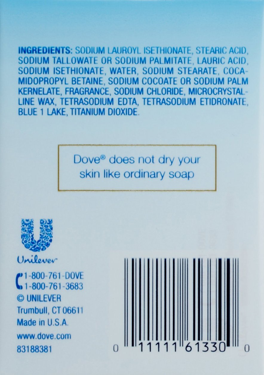 Dove Beauty Bar for Softer Skin Gentle Exfoliating More Moisturizing Than Bar Soap 3.75 oz 4 Bars