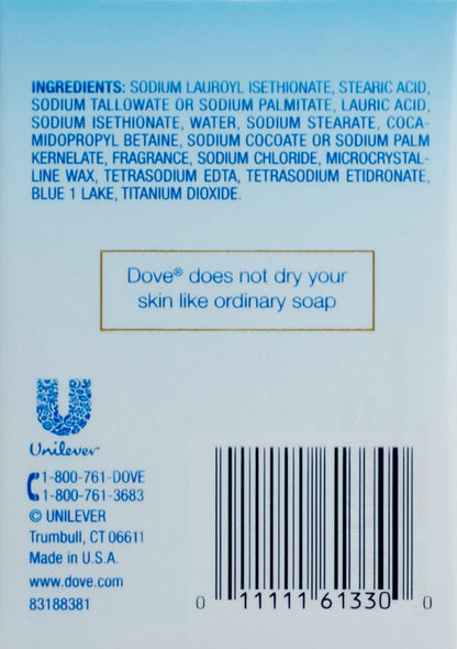Dove Beauty Bar for Softer Skin Gentle Exfoliating More Moisturizing Than Bar Soap 3.75 oz 4 Bars