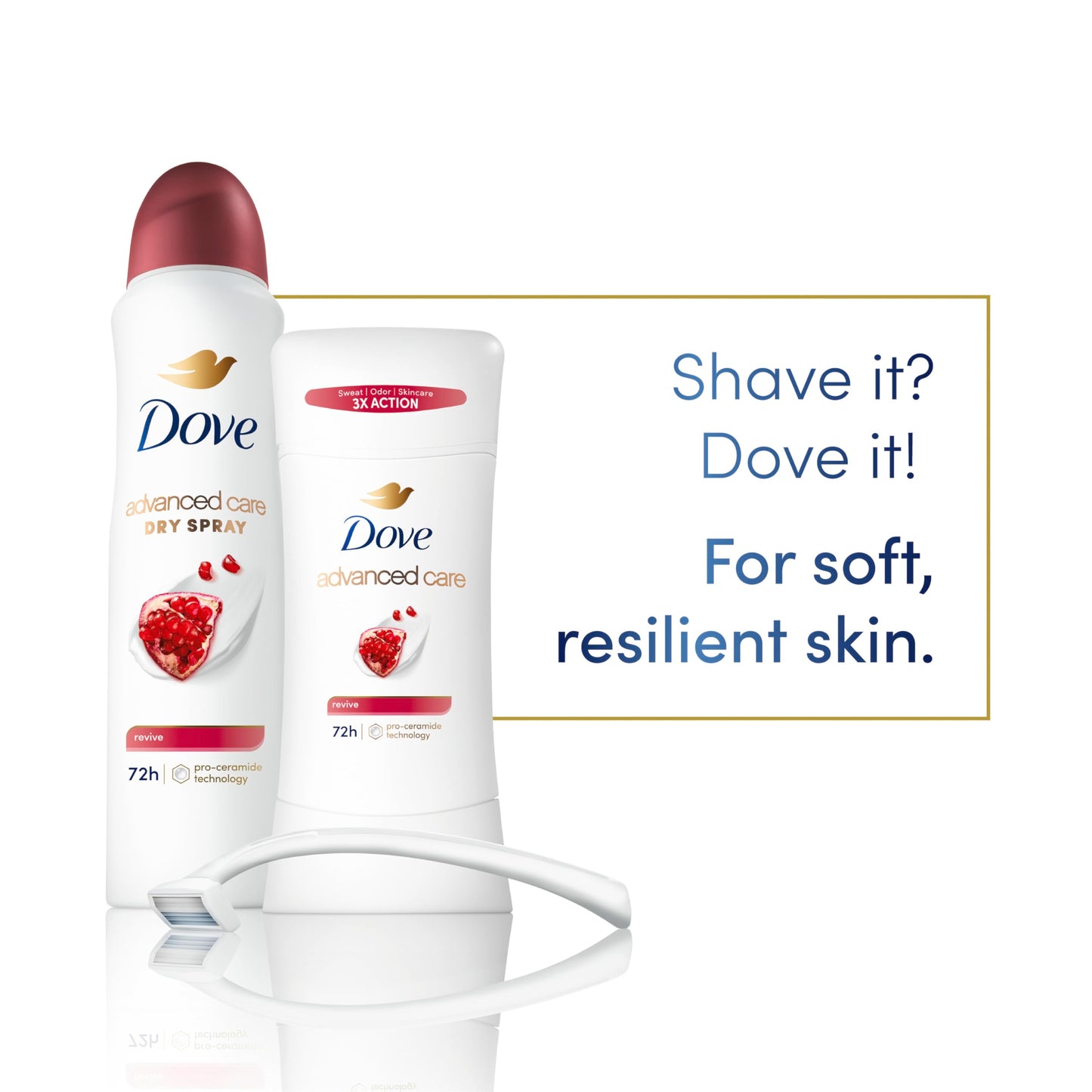 Dove Advanced Care Antiperspirant Deodorant Stick for Women Revive for 48 Hour Protection And Soft And Comfortable Underarms 2.6 oz, 2 Count