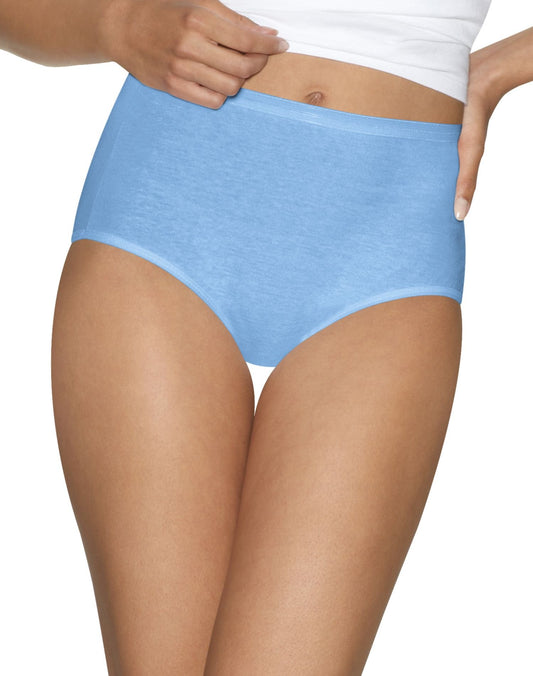 Hanes Ultimate Cotton Women`s Comfort Briefs, 40KUC6, 11, Assorted Blues