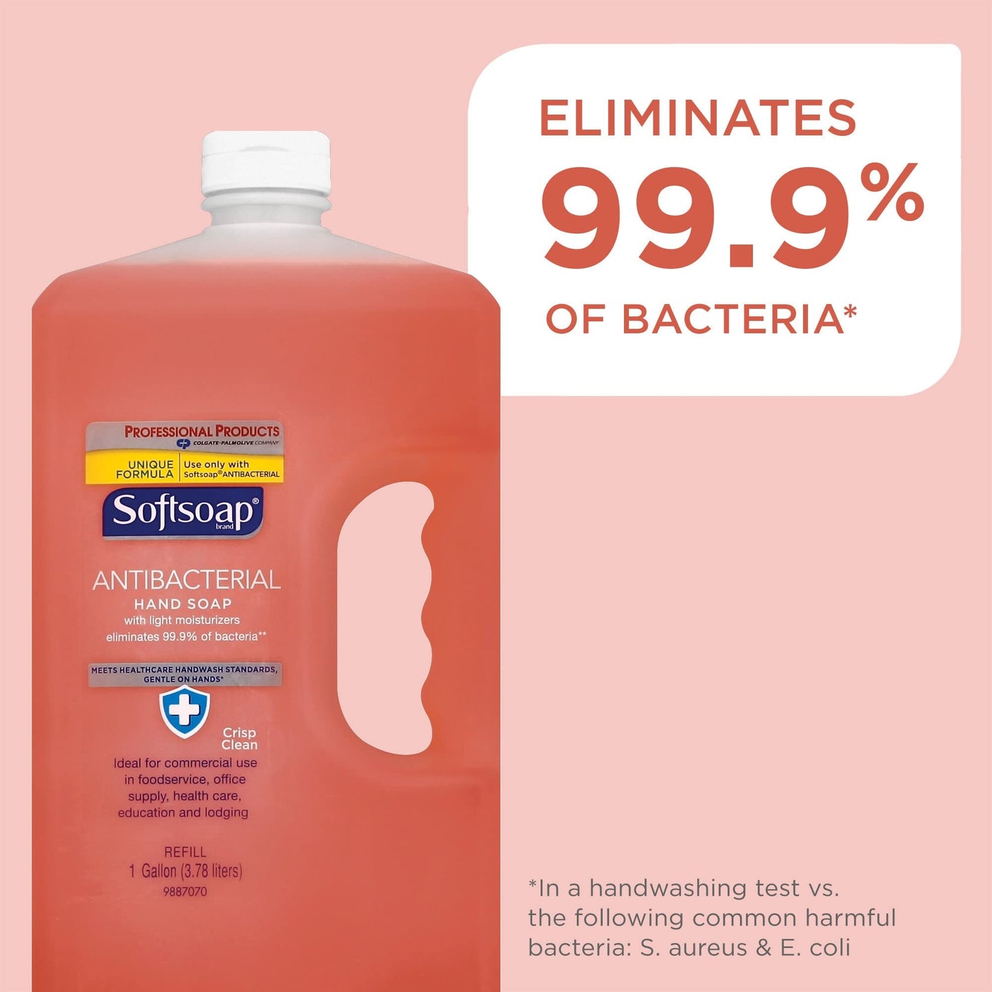 Softsoap Antibacterial Liquid Hand Soap Refill, Crisp Clean 1Gallon