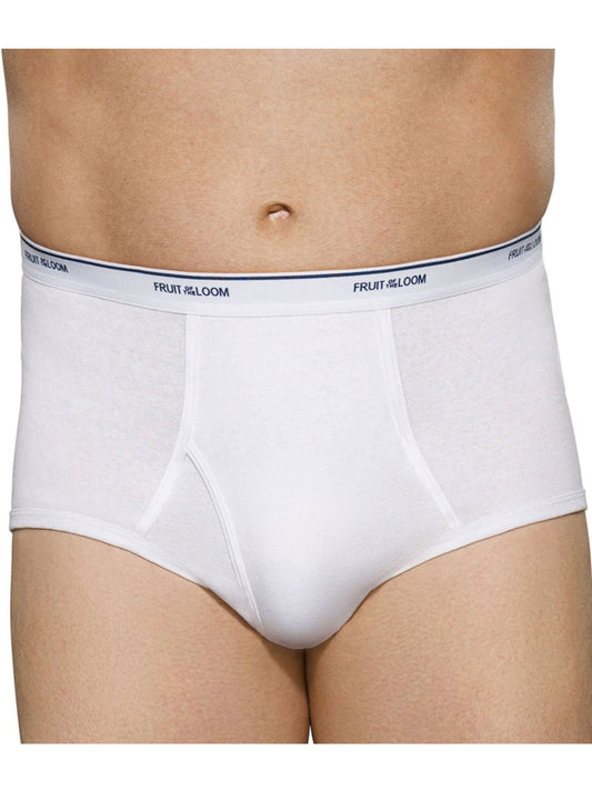 Fruit of the Loom Men's Big Size Man White Briefs - 3 Pack, White, 3XLarge