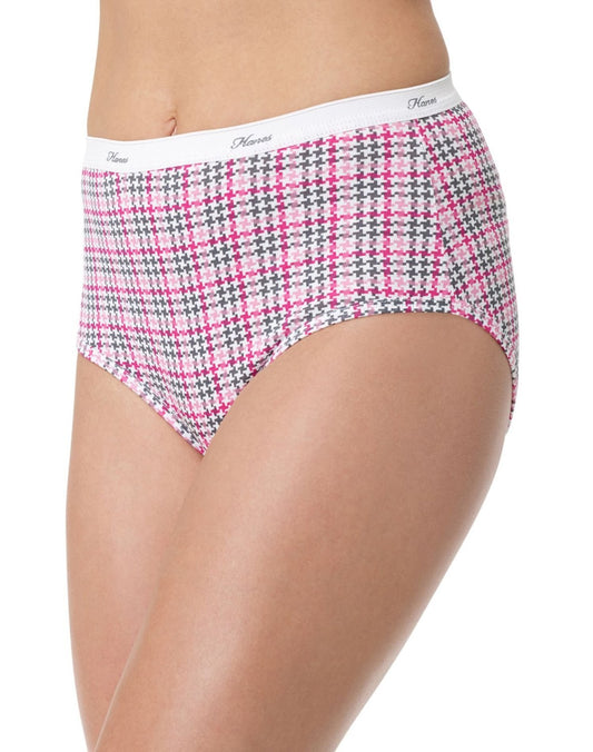 Hanes Women's 4Pack Assorted Cotton Briefs Ladies Panties Underwear 9
