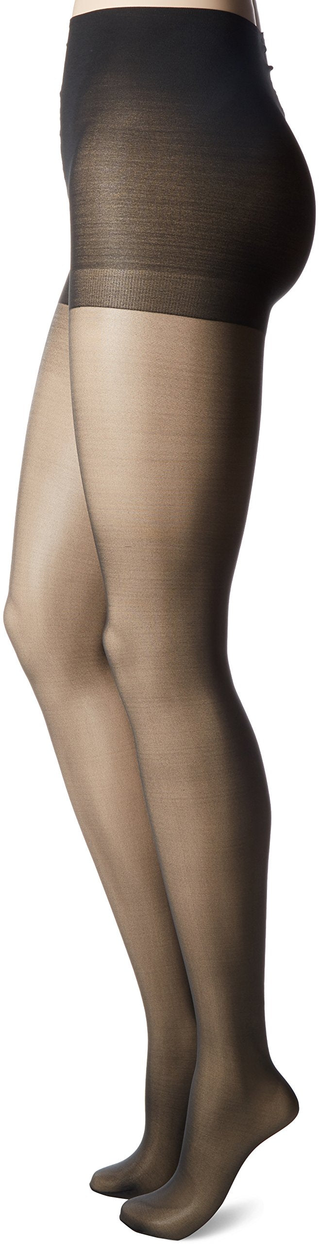 L'eggs Women's Sheer Energy N Wband Contol Top Panty Hose, Jet Black, Q