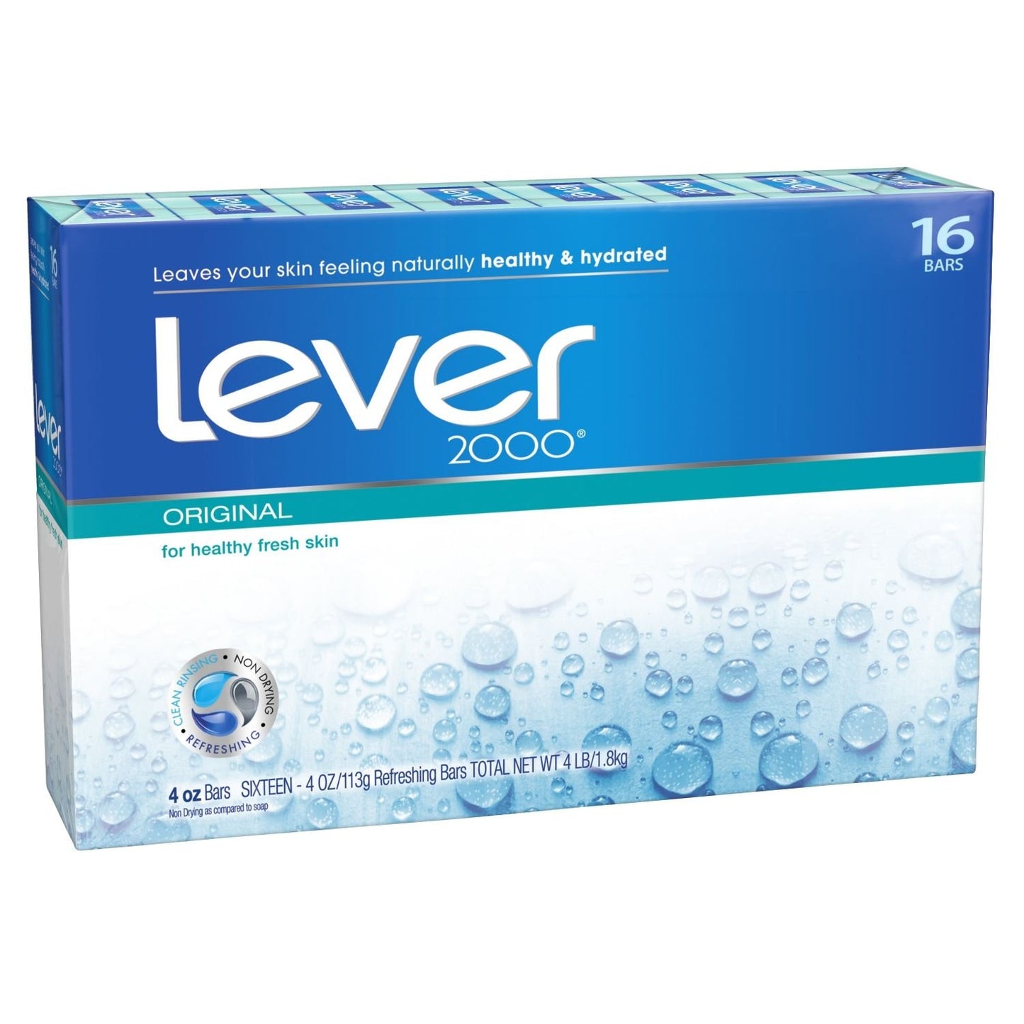 Lever 2000 Moisturizing Bar, Perfectly Fresh - Sixteen 4.5oz. Bars