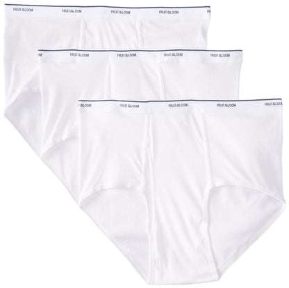 Fruit of the Loom 3-Pack Men's White Big Man Briefs 7690BM (4XB (54-56))