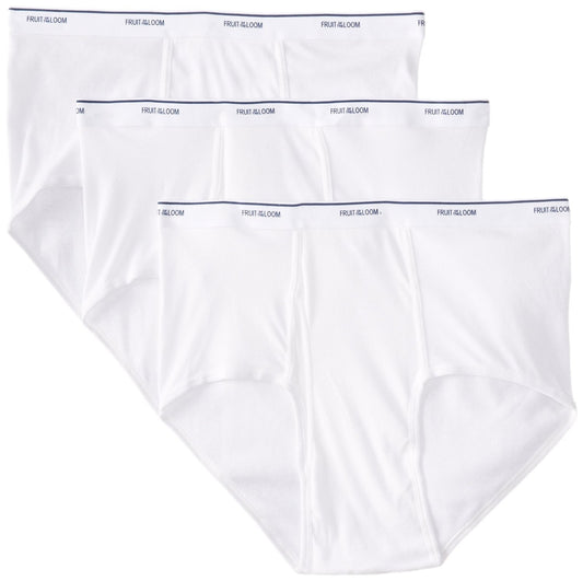 Fruit of the Loom 3-Pack Men's White Big Man Briefs 7690BM (4XB (54-56))