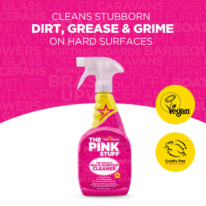 Stardrops The Pink Stuff Miracle Cleaning Bundle - Multi-Purpose Paste, Spray & Cream Cleaner (3-Pack) - Tough on Stains, Gentle on Surfaces
