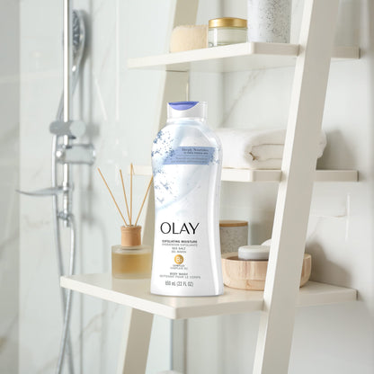 Olay Daily Exfoliating with Sea Salts Body Wash, 22 oz, (4 Count)
