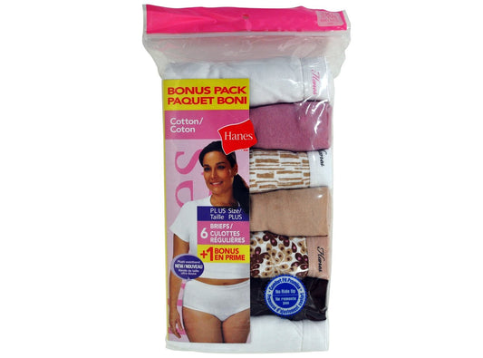 Hanes Women's 7Pack Assorted Cotton Briefs Ladies Panties Underwear 9