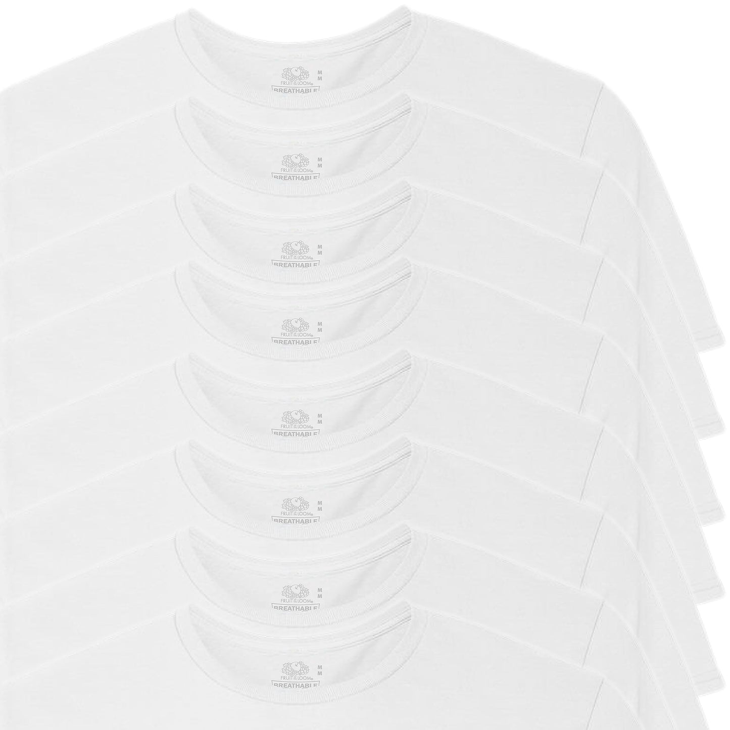 Fruit of the Loom Men's Stay-Tucked Crew T-Shirt, White, 4X-Large