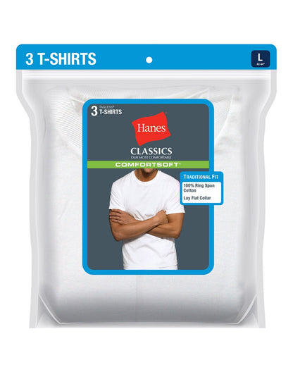 Hanes Classics Crew Neck T Shirt, 4XL-White (3-Pack)