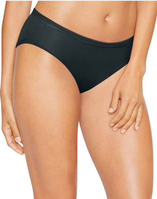 Hanes Women's Comfort Soft Bikini Panty - 4 Pack 47HUSK 5 Black