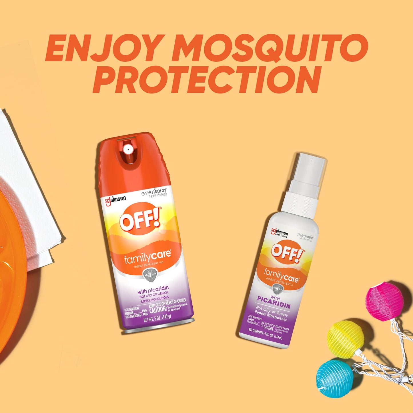 OFF! FamilyCare Insect & Mosquito Repellent Spritz, Bug Spray Made with Picaridin for Everyday Use, 4 oz