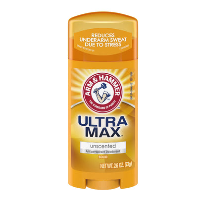 ARM & HAMMER ULTRAMAX Anti-Perspirant Deodorant Invisible Solid Unscented 2.60 oz (6-Pack)
