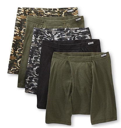 Hanes Men's 5 Pack ComfortSoft Waistband Boxer Briefs (X-Large, Camouflage Prints)