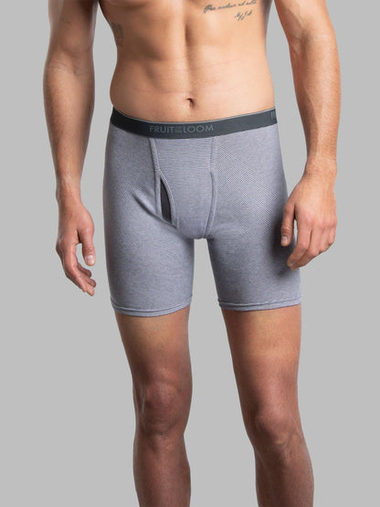 Fruit of the Loom mens Coolzone (Assorted Colors) Boxer Briefs, 6 Pack - Stripe/Solid, 3X-Large US