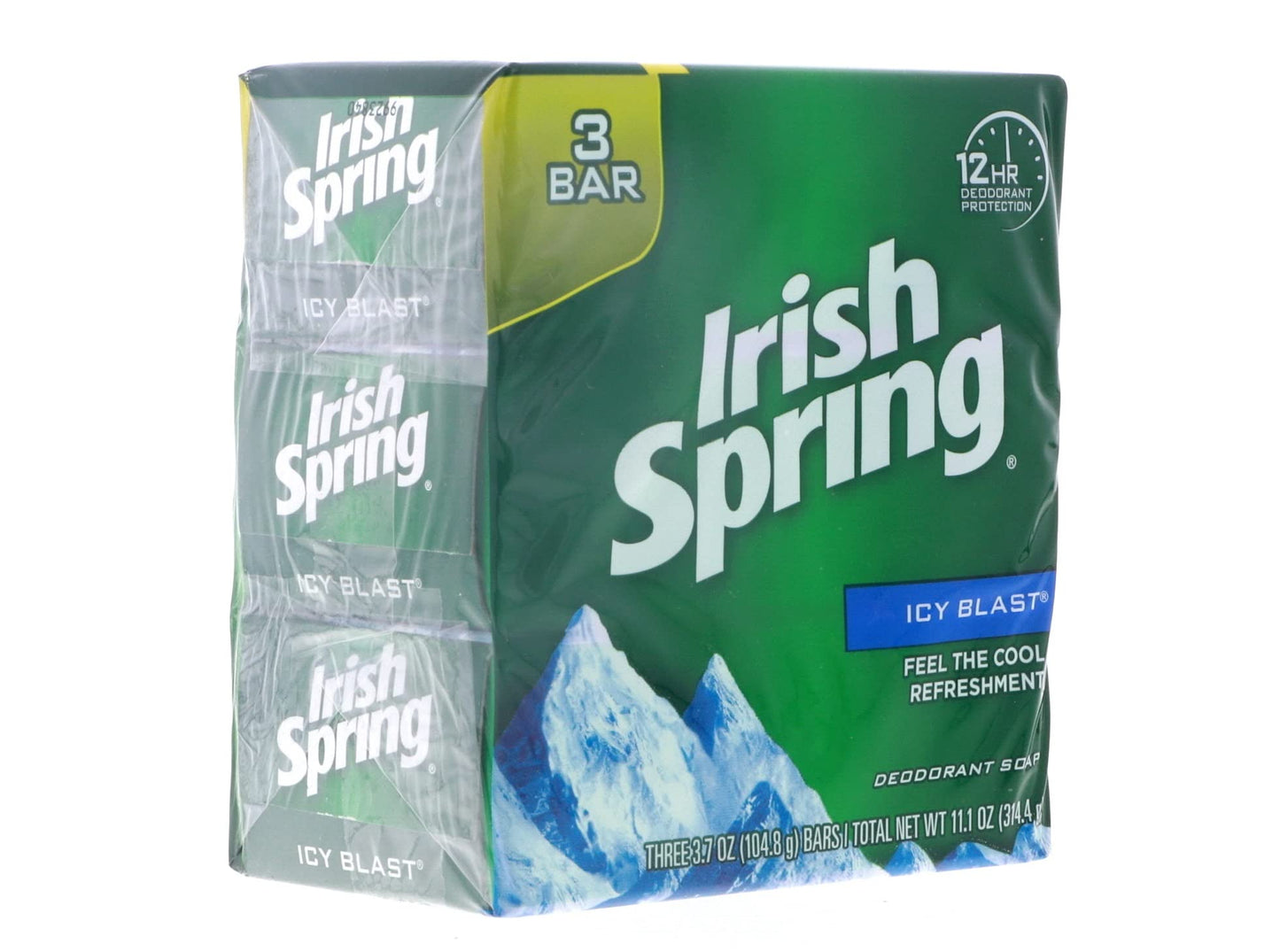 Irish Spring Bath Bar, Icy Blast 3.75 Oz, 3 x 3.75 oz bars