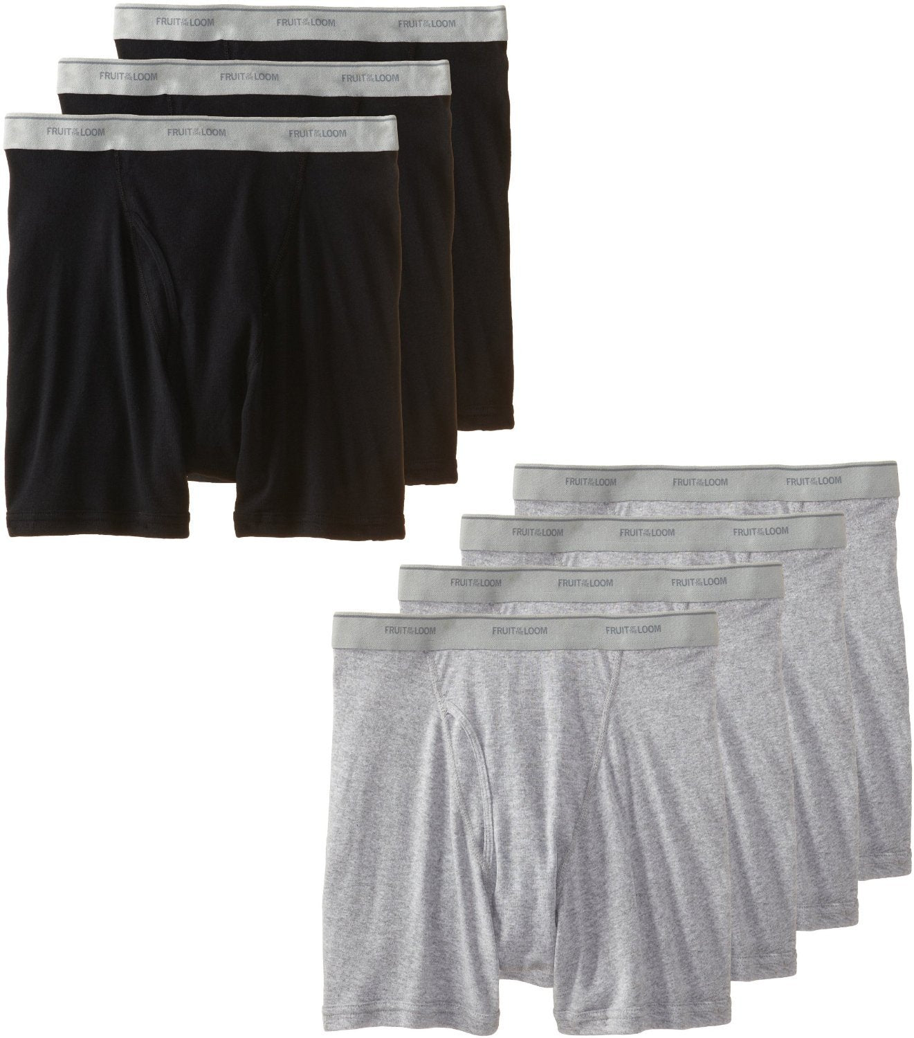 Fruit of the Loom Men's Stripe/Solid Assorted Boxer Briefs,Assorted,Medium(Pack of 4)