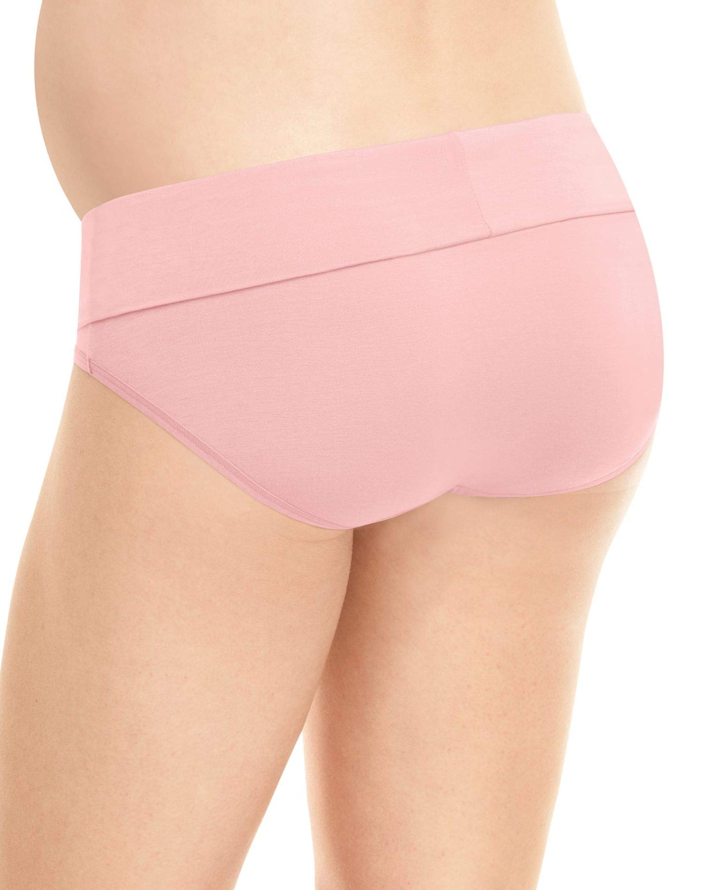 Playtex Women's Maternity Fold Down Modern Brief Panties 3-Pack, in The Navy dot/White/Gentle Peach, Medium