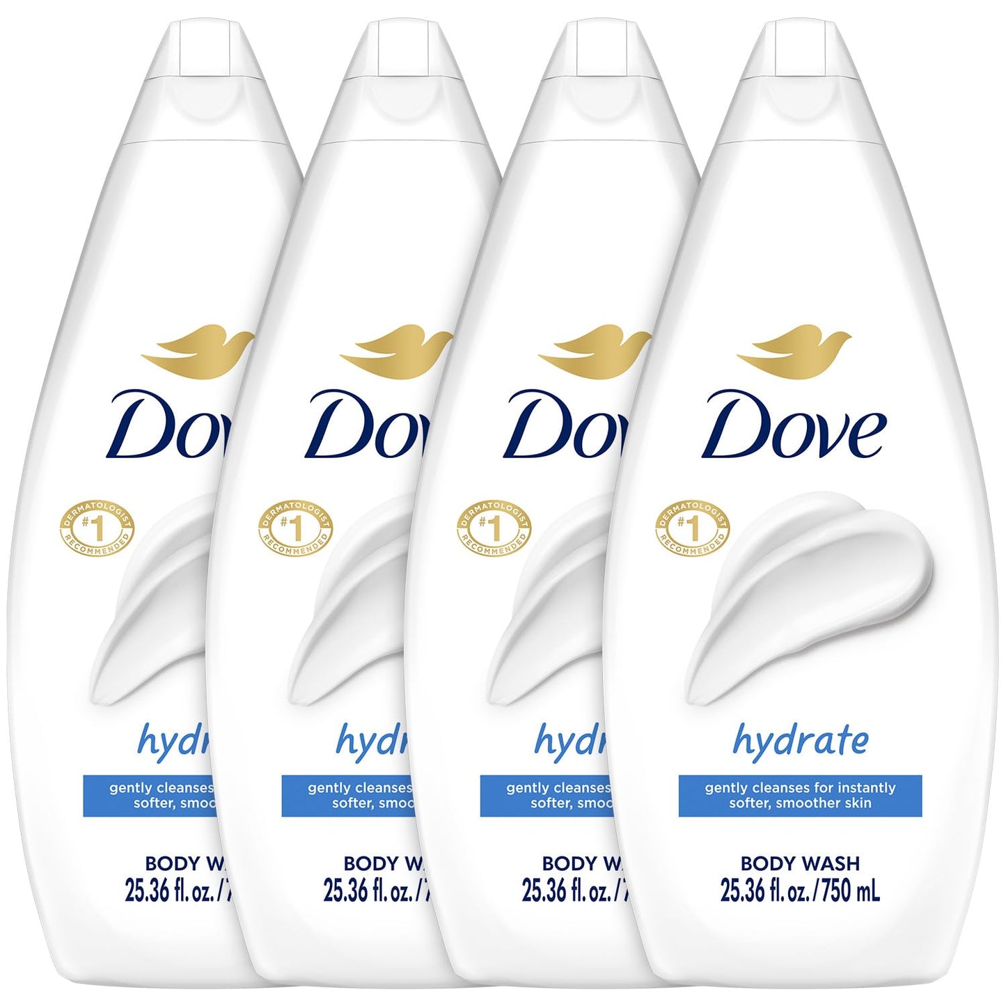 Dove Body Wash Gentle Exfoliate with Sea Minerals For 24hr Lotion-Soft Skin Moisturizing Skin Cleanser with No Sulfates No Parabens 20 oz