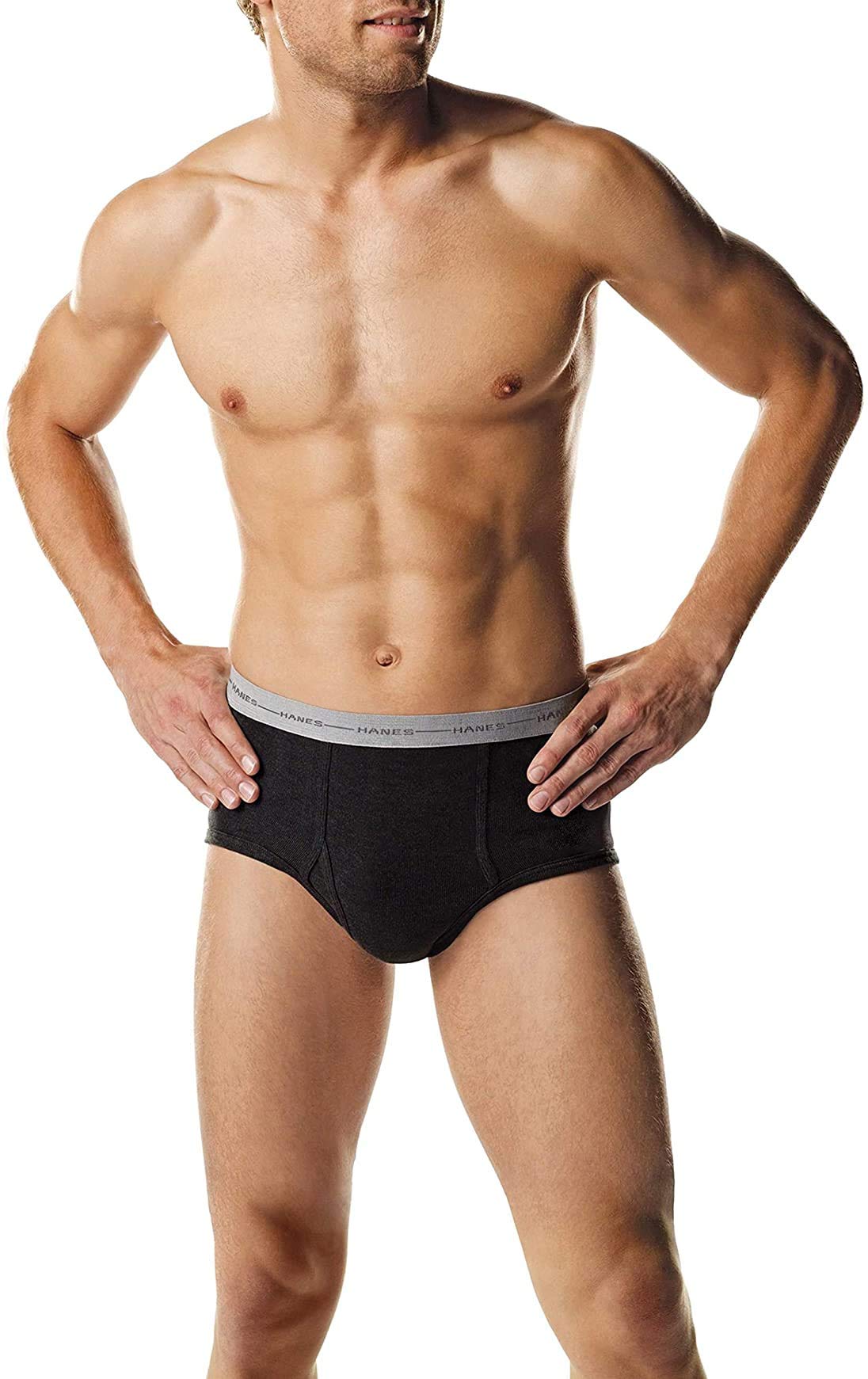 Hanes Men's Cotton Briefs Cool Dri Mid-Rise Sport Styling 5-Pack FreshIQ (Assorted- 5-Pack Briefs, 3XL)