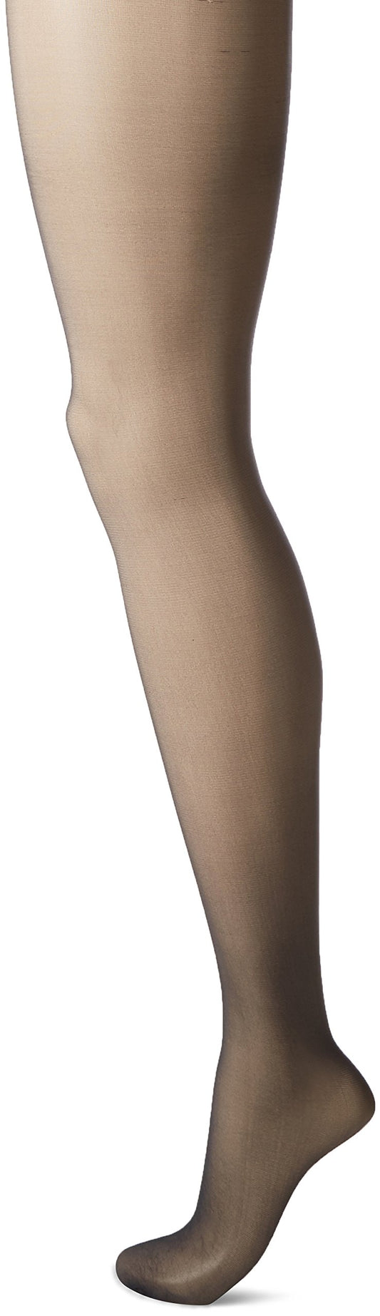 L'eggs Women's Silken No Waistband Control Top Panty Hose, Jet Black, Q