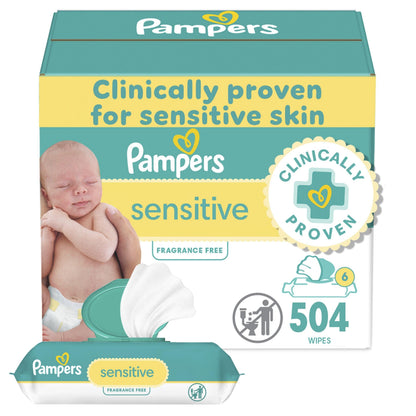 pampers sensitive baby wipes 864 ct OLD