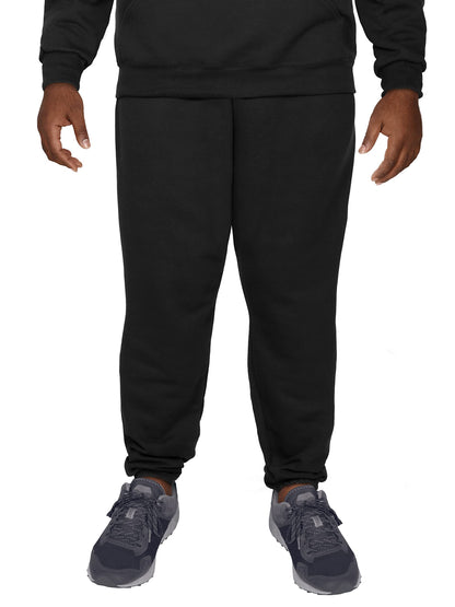 Fruit of the Loom Men's Tall Eversoft Fleece Elastic Bottom Sweatpants with Pockets, Relaxed Fit, Moisture Wicking, Breathable, Black, XX-Large Big