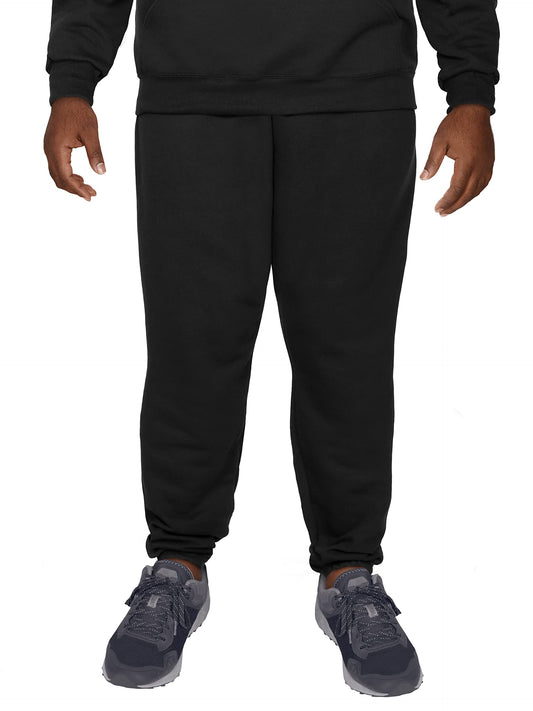 Fruit of the Loom Men's Tall Eversoft Fleece Elastic Bottom Sweatpants with Pockets, Relaxed Fit, Moisture Wicking, Breathable, Black, XX-Large Big