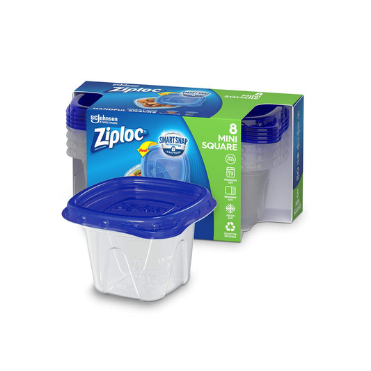Ziploc One Press Seal Extra Small Square Container - 8 ct (Pack - 6)