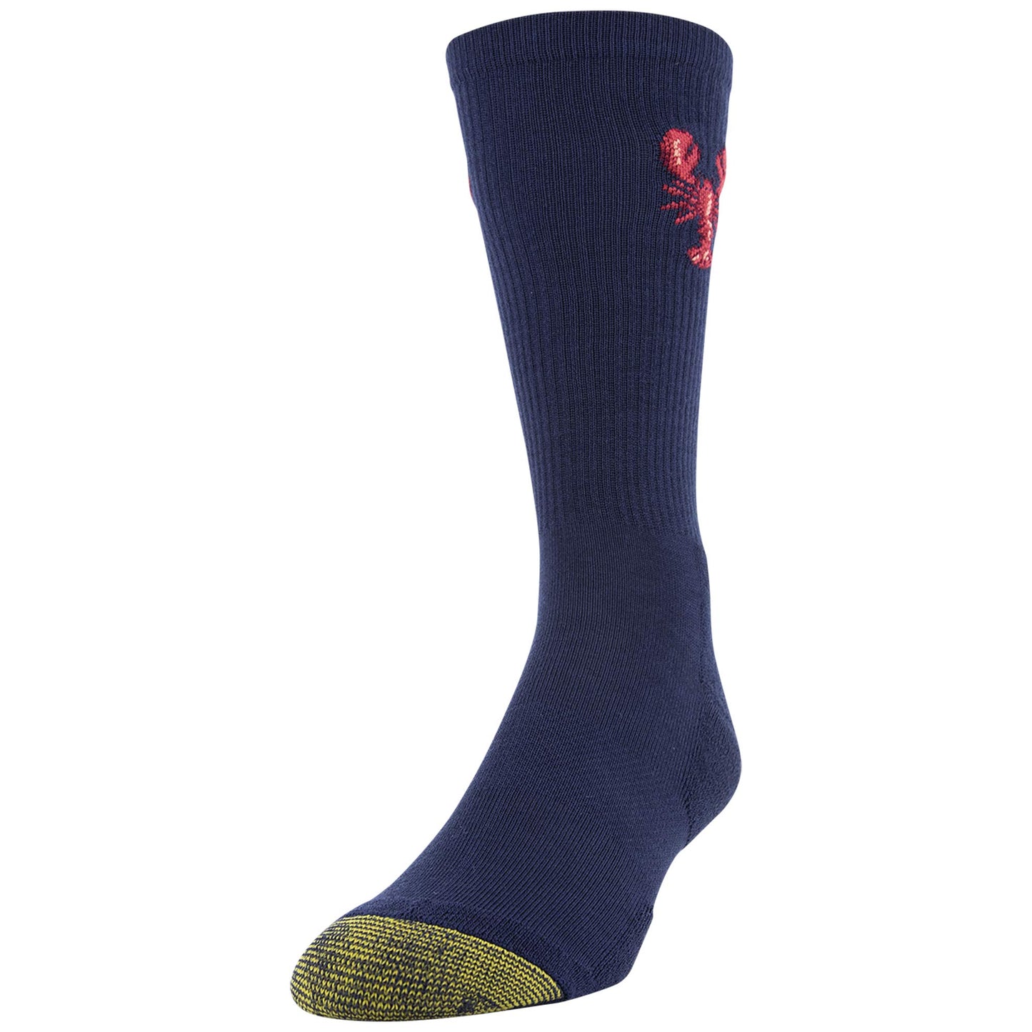 GOLDTOE Men's Casual Crew Socks Recycled, Multipairs, Peacoat Lobster/Mazarine Blue (2-Pairs), Large