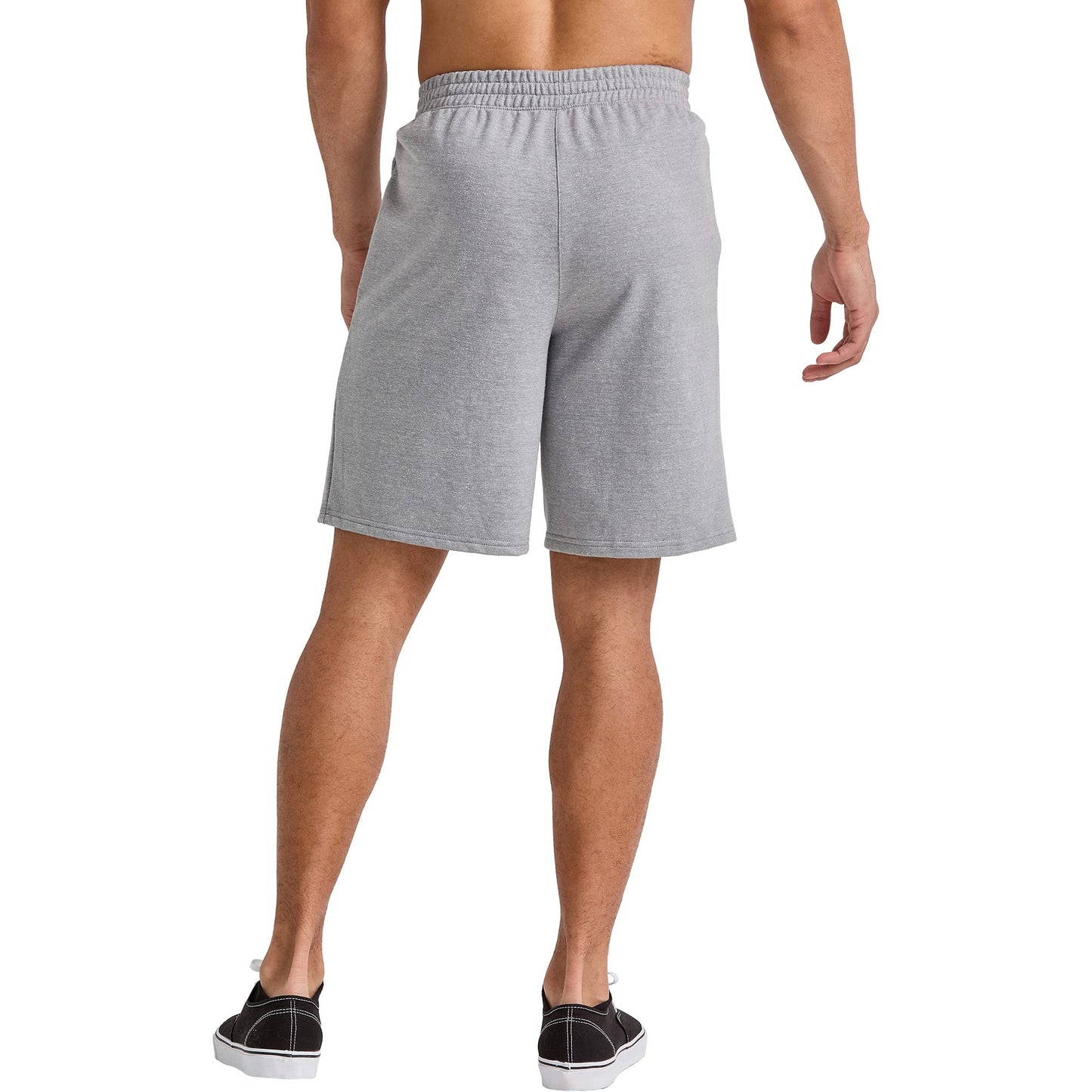 Hanes Comfortblend Men's Originals French Terry Sweat, Pull-On Athletic Shorts, 9", Concrete PE Heather, 2X Large