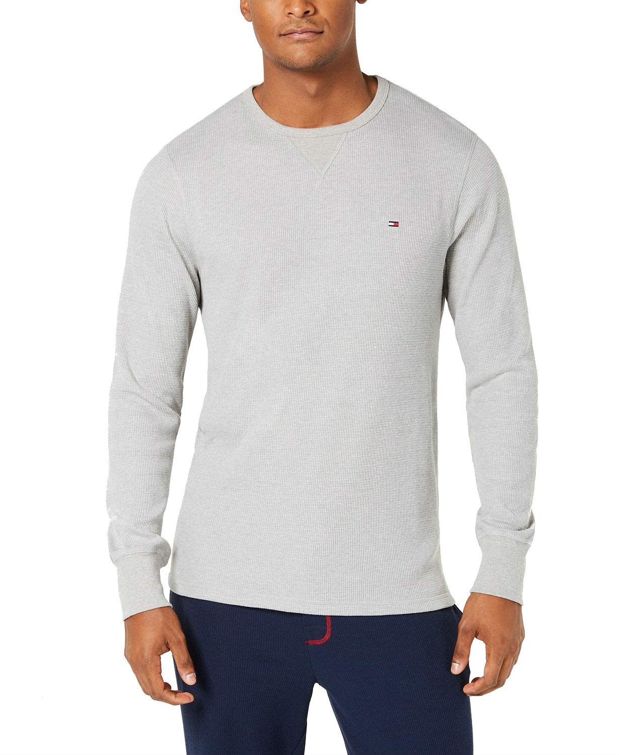 Tommy Hilfiger Thermal Long Sleeve Crew Neck Shirt Grey