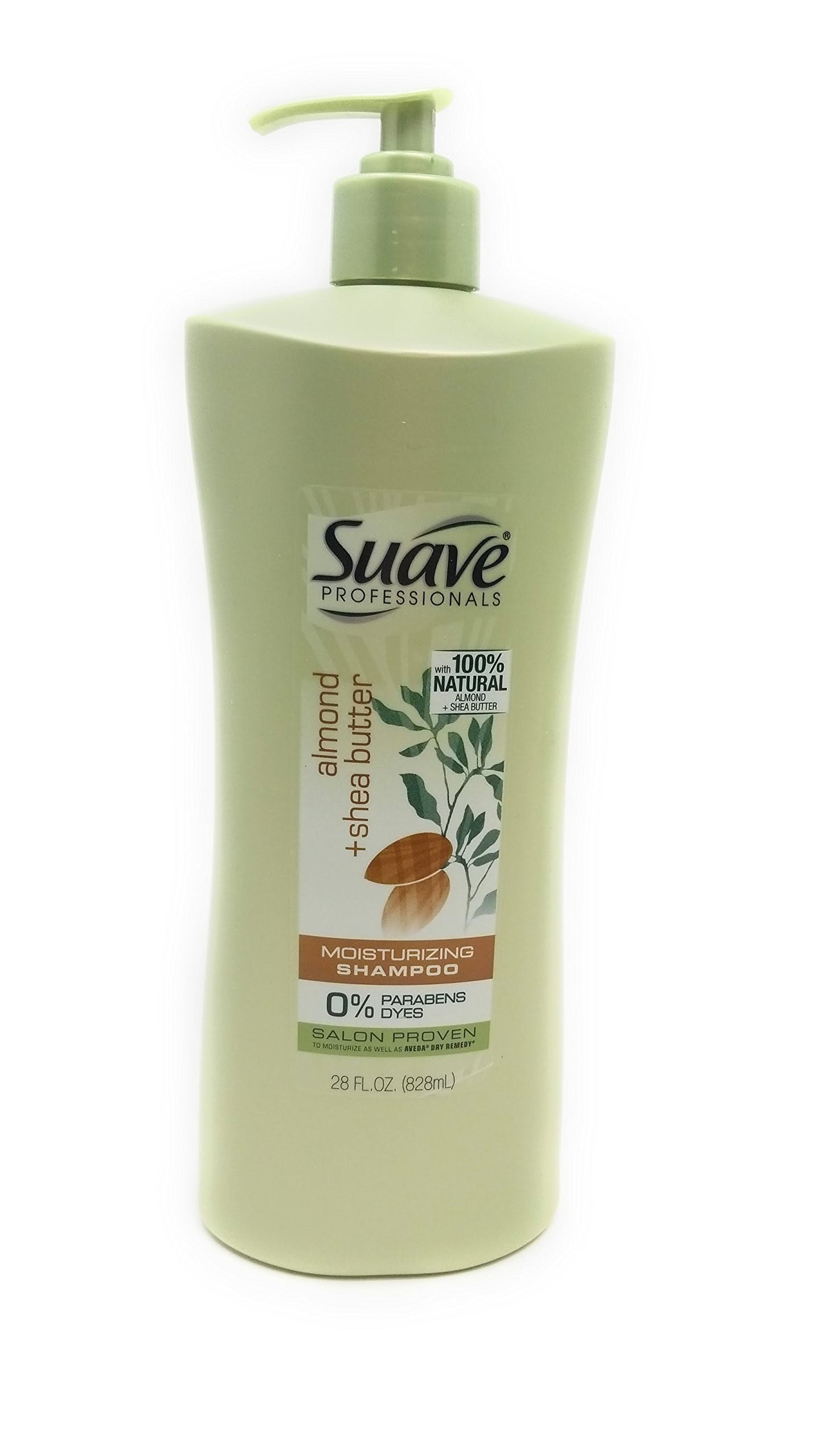 Suave Professionals Moisturizing Shampoo and Conditioner for Dry Hair Almond and Shea Butter Paraben-free and Dye-free 28 oz, 2 Count