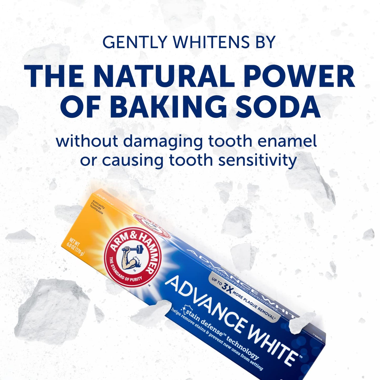 ARM & HAMMER Advance White Extreme Whitening Baking Soda and Peroxide Toothpaste, Fresh Mint, Twin Pack 6 oz (Pack of 4)