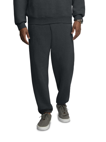 Fruit of the Loom Men's Eversoft Fleece Elastic Bottom Sweatpants with Pockets, Relaxed Fit, Moisture Wicking, Breathable, 12 Pack-Grey Heather, 4X-Large
