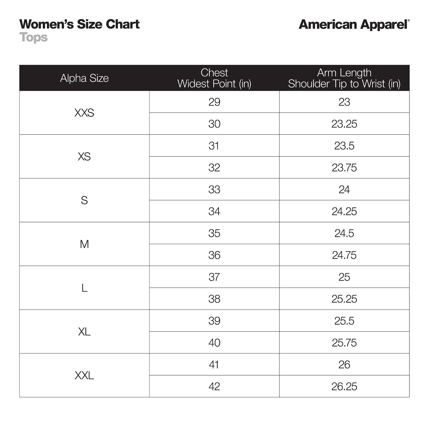American Apparel Women Cotton Spandex Julliard Long Sleeve Top, White, Large