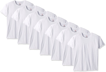 Hanes Ultimate mens Control Crew Neck - Multiple Packs Available undershirts, White 7 Pack, X-Large US