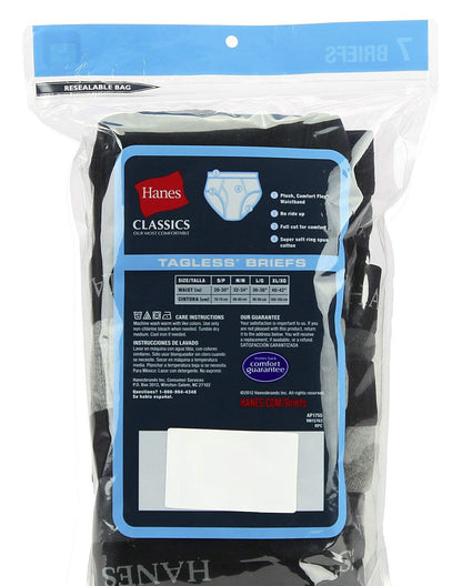 Hanes Men's Classics Tagless Comfort Flex Waistband Brief; Large; Black/Gray; (3 Packs of 7 Each)