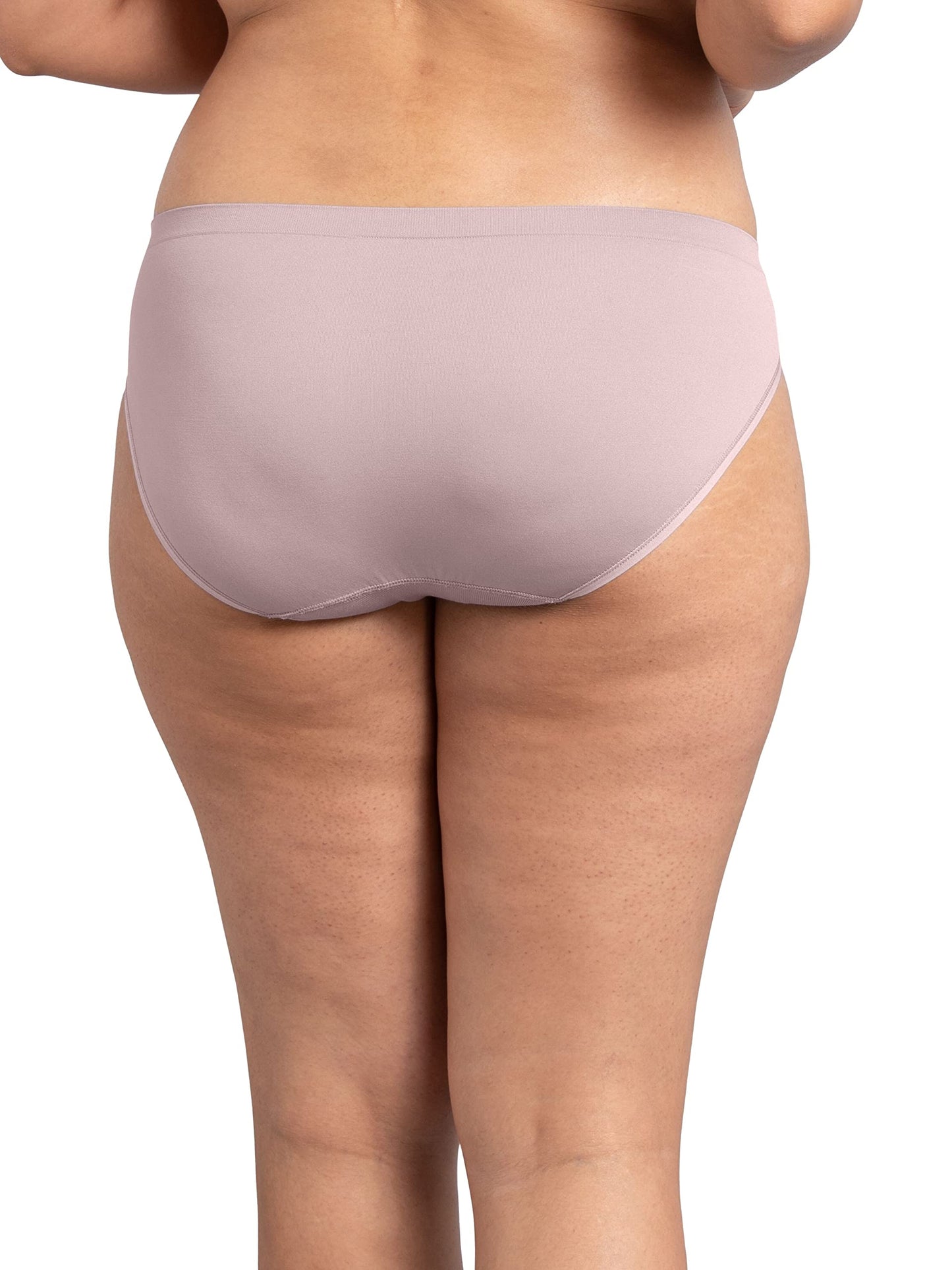 Fruit of the Loom Women's Seamless 360 Stretch Panty, Bikini-8 Pack-Assorted Neutrals, 6