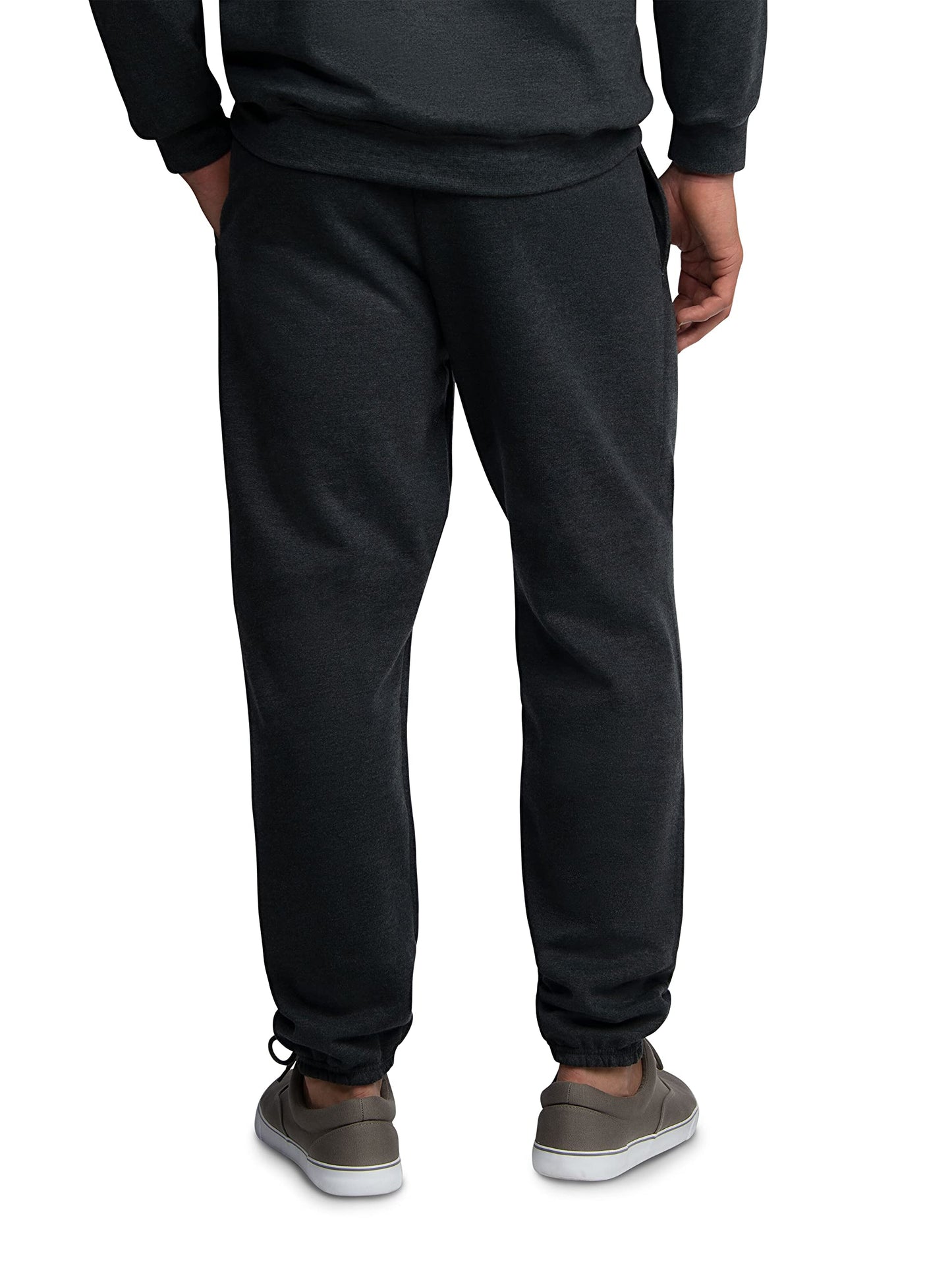 Fruit of the Loom Men's Eversoft Fleece Elastic Bottom Sweatpants with Pockets, Relaxed Fit, Moisture Wicking, Breathable, 12 Pack-Grey Heather, 4X-Large