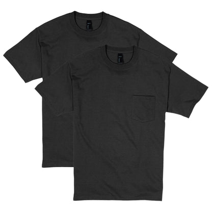 Hanes Mens Beefy-t Pocket T-shirt, Heavyweight Cotton Tee For Men, Full-cut 1 Or 2 Pack Fashion-t-shirts, Navy - 2 Pack, X-Large US