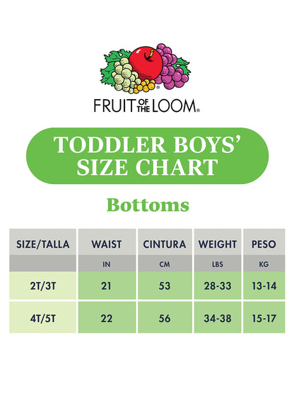 Fruit of the Loom Toddler Boys' Boxer Briefs (Assorted), Cotton Stretch-5 Pack-Assorted, 4T/5T