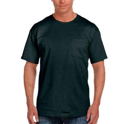 Fruit of the Loom 5 oz., 100% Heavy Cotton HD Pocket T-Shirt (3931P)- BLACK,M