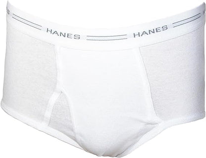 HANES WHITE V-NECK T-SHIRT WITH COMPLIMENTARY PAIR OF WHITE BREIF